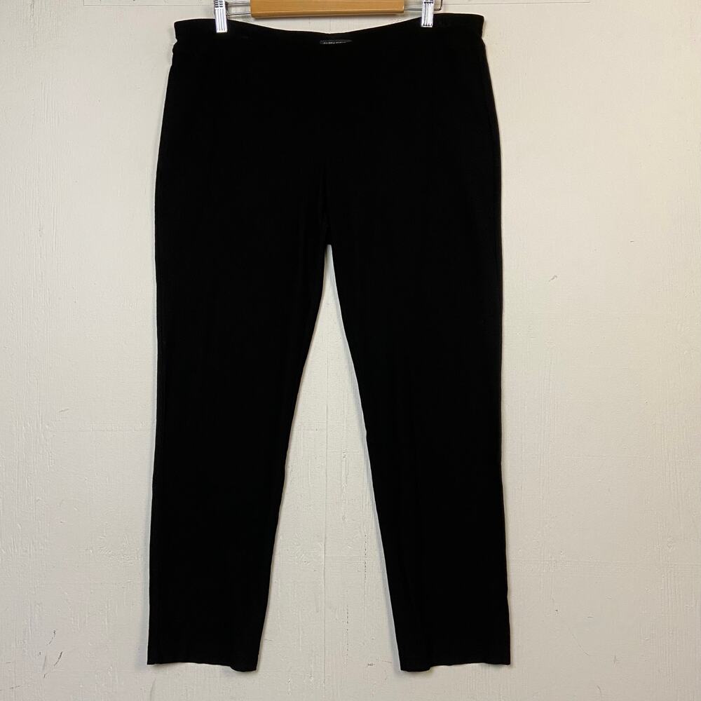 Eileen Fisher Women's Black Crepe Minimalist Pull On Pants Size Large Career
